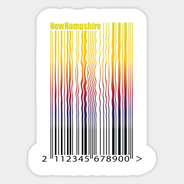 Rainbow barcode Sticker by New Hampshire Magazine